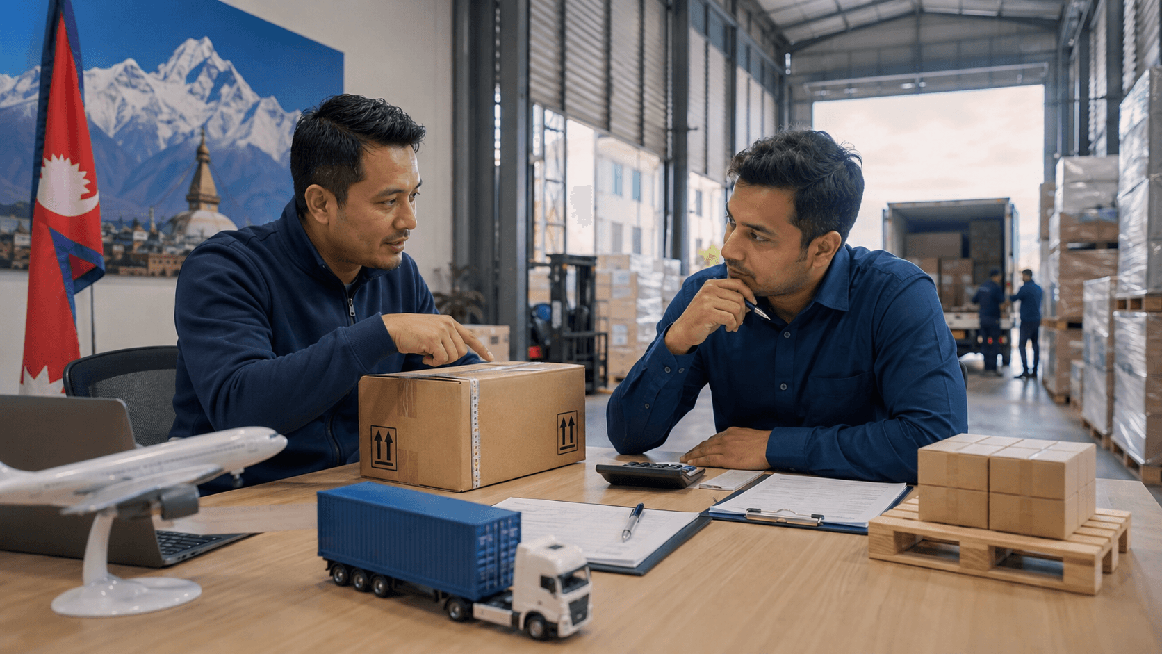 Nepal importer asking a freight specialist about CBM kilograms LCL and volumetric weight